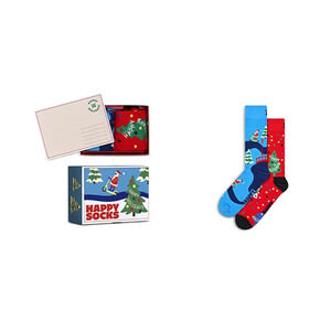 Happy Socks Men Happy Holidays Socks Gift Set Pack of 2 Multi Size US M 8-12